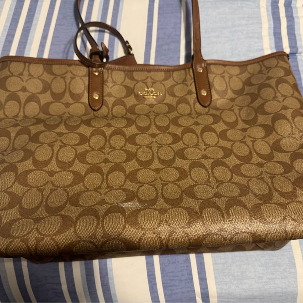 Coach Tan Signature Tote Bag